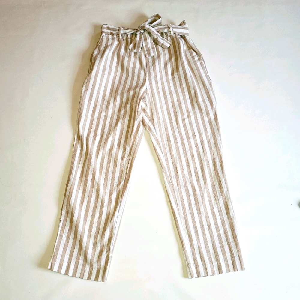Zara Basic stripped cotton pants